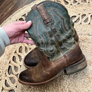 Ariat Men’s Circuit Slingshot Western Boot Orange/Teal Size 7D